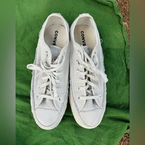 Converse Low Top Knit Sneakers in Light Blue - Picture 7 of 8